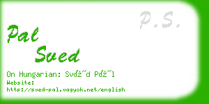pal sved business card